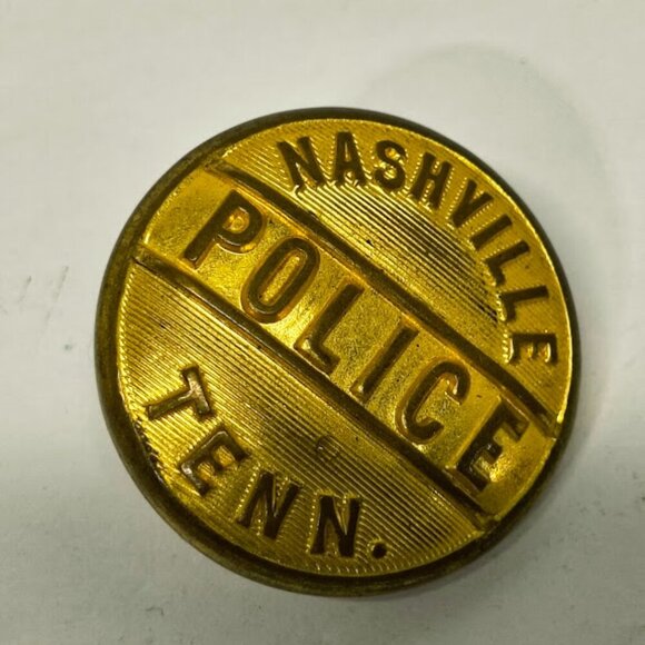 Vintage Superior Quality Nashville Police Tennessee Uniform Button Metal - Picture 2 of 6